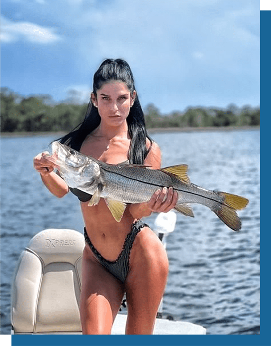 Sarah Holding a Snook Fish